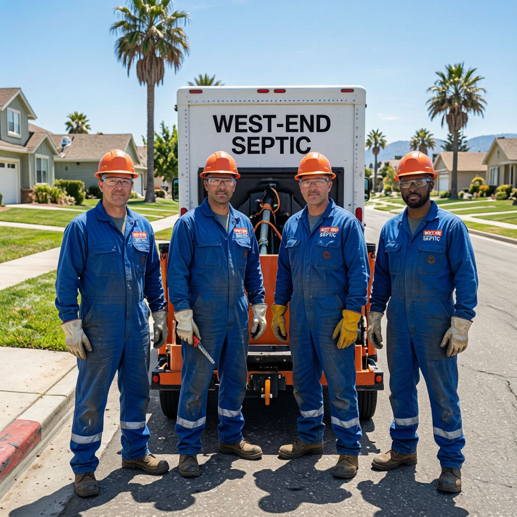 West-End Septic team on location in Corona, California