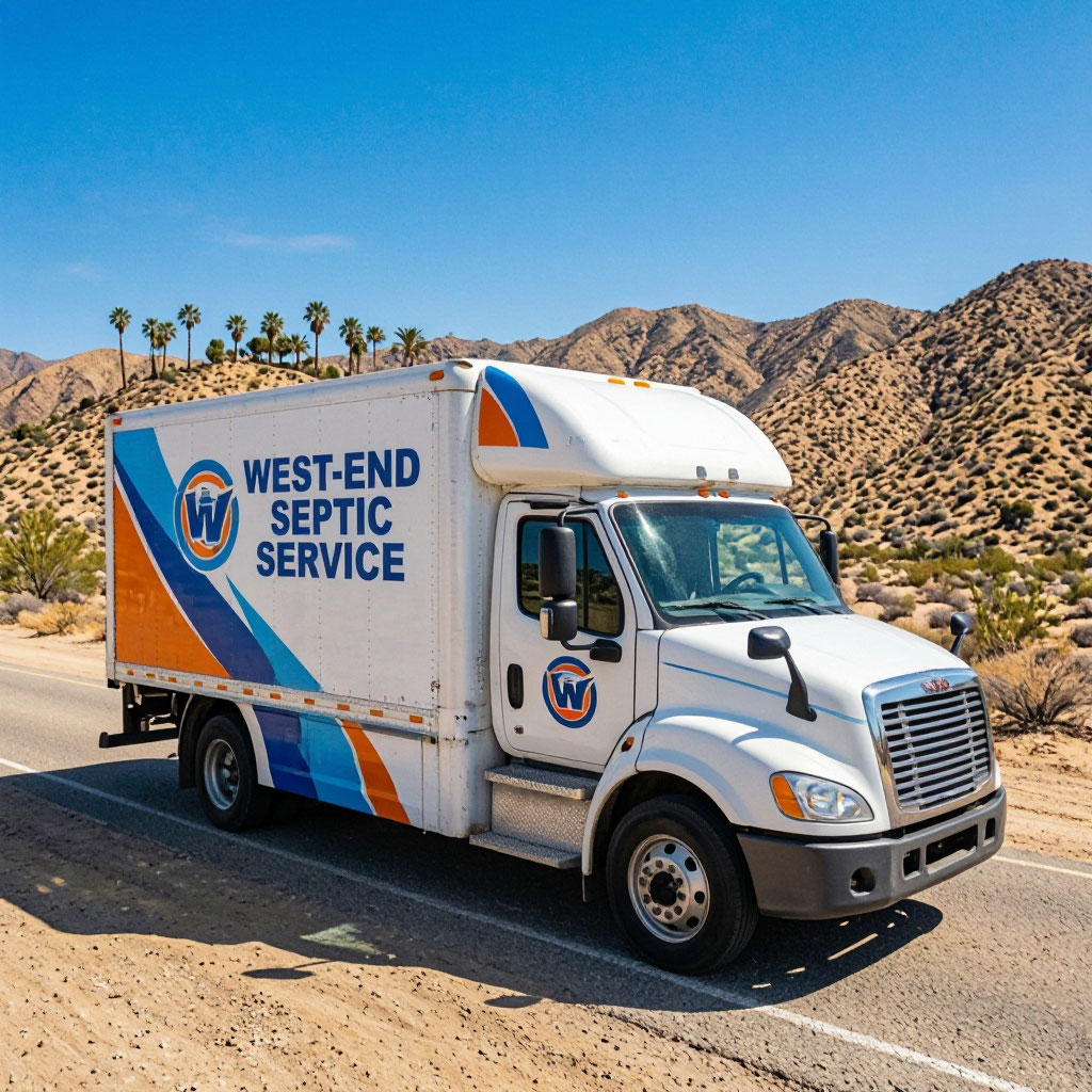 West-End Septic service truck covering Southern California communities